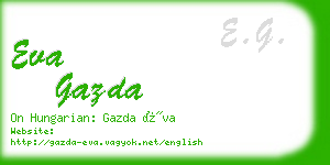 eva gazda business card
